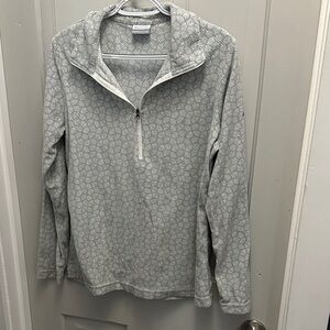 Columbia Heather Gray Geometric Quarter-Zip Pullover